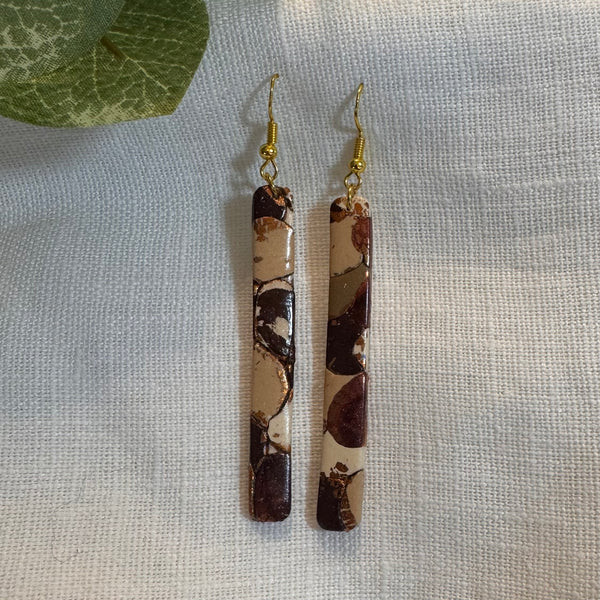 Shades of Brown Long Dangle - 3 Design Options