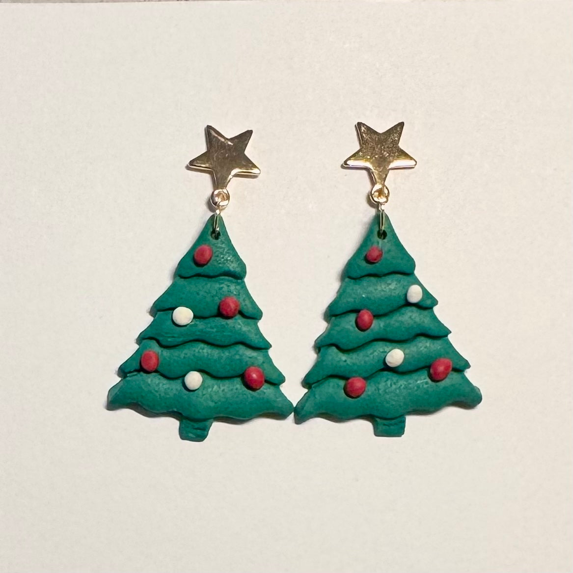 Christmas Tree Earrings - Decorated