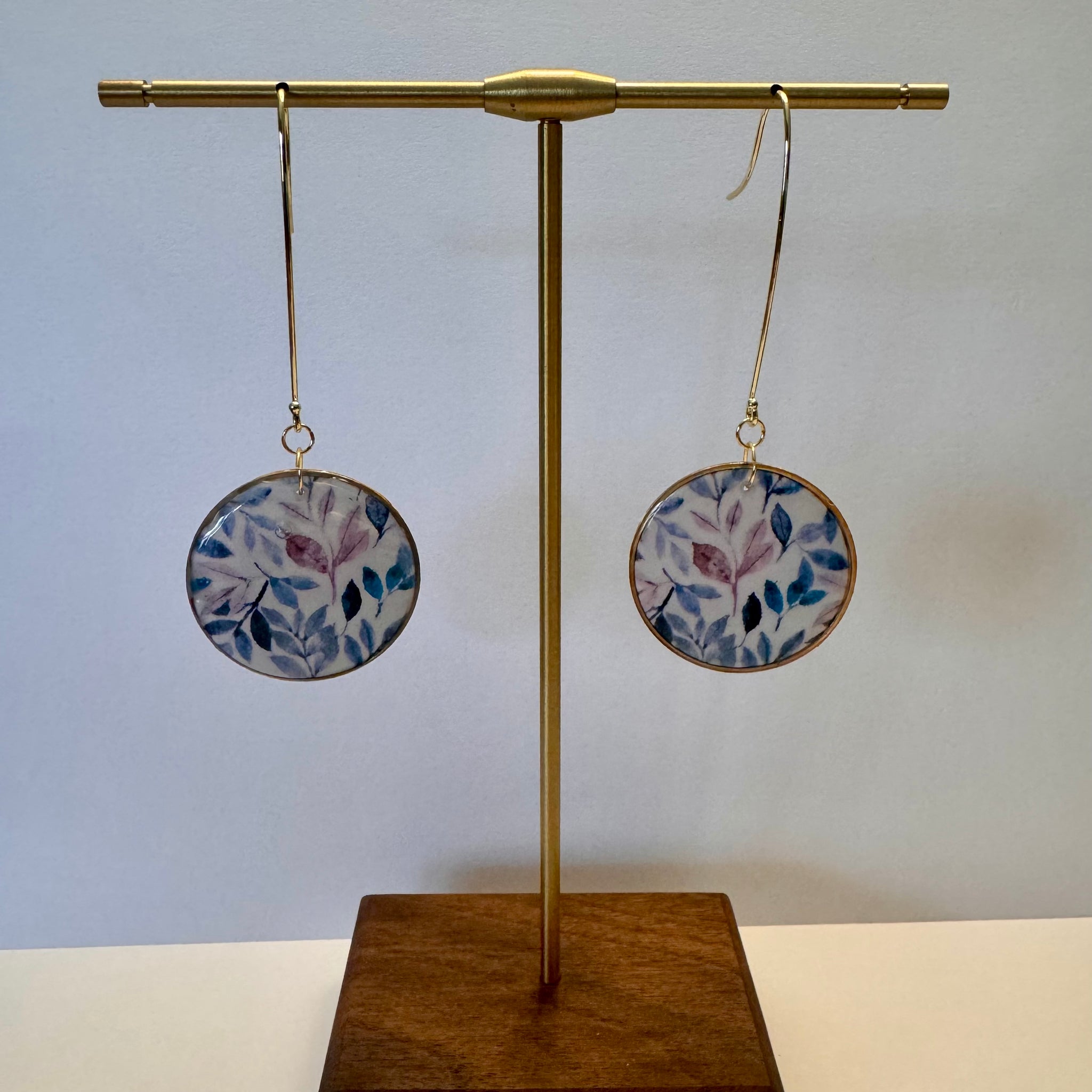 Blue and Light Purple Long Dangle