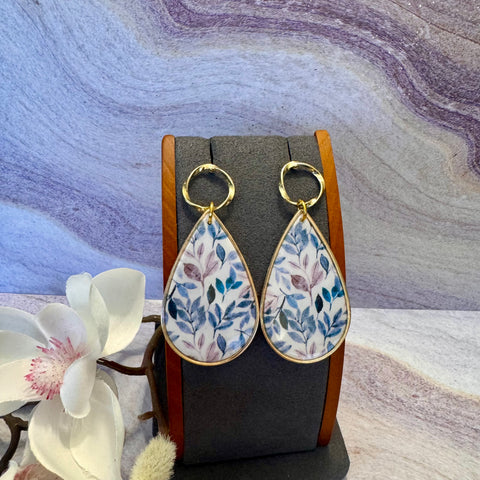 Blue and Light Purple Long Dangle