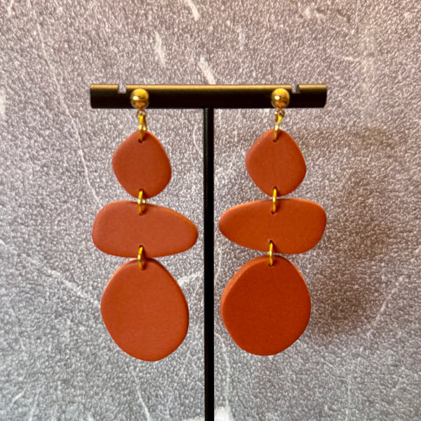 Burnt Orange Organic Dangles - 3 options