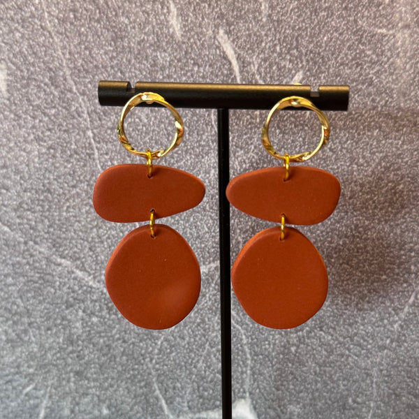 Burnt Orange Organic Dangles - 3 options