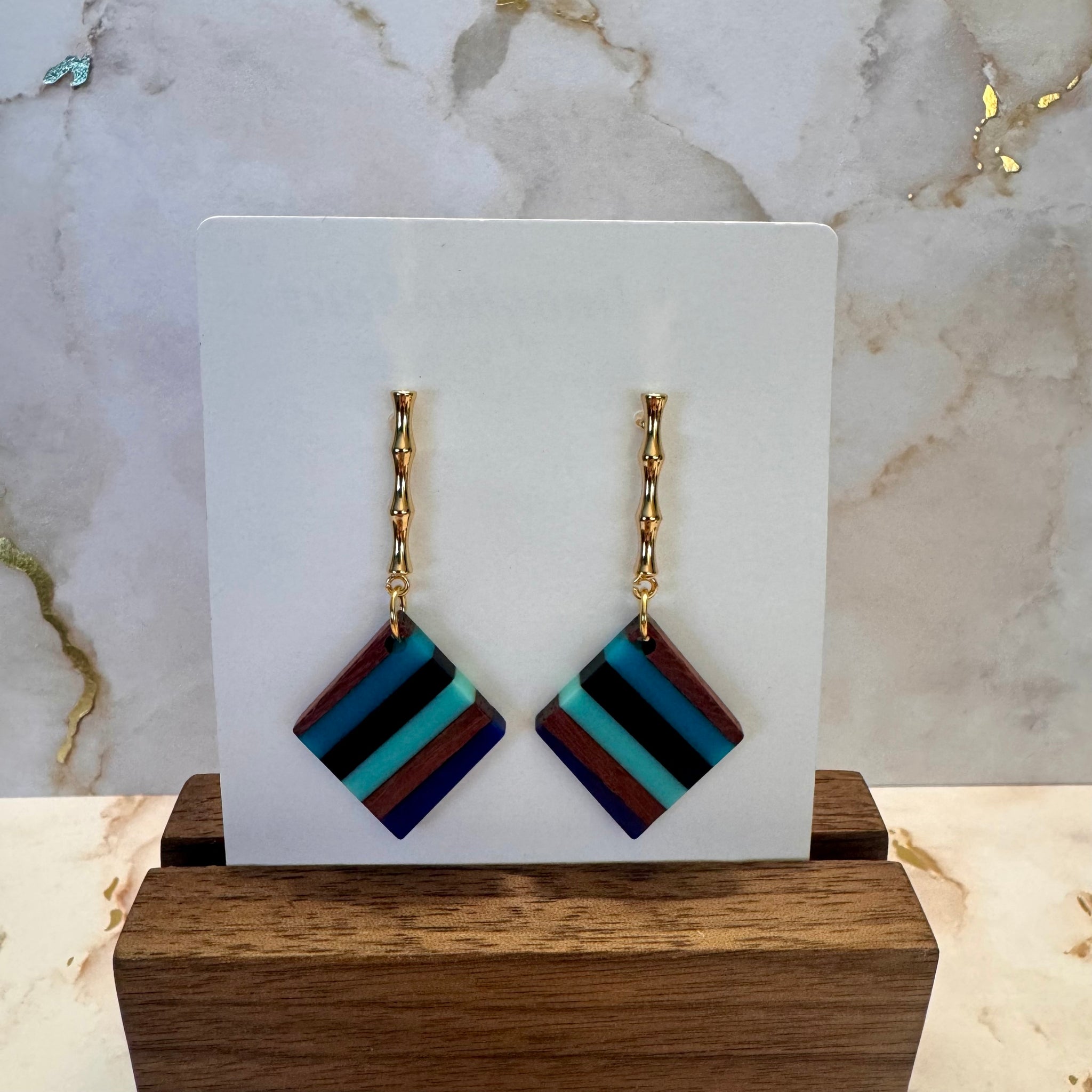 Wood & Resin Earring