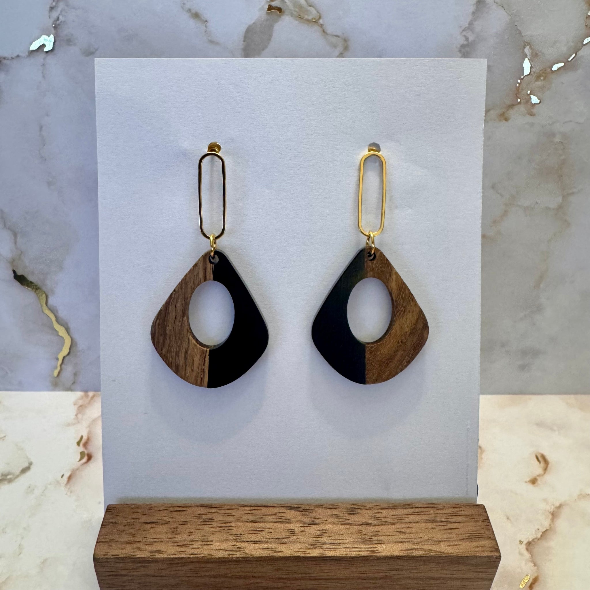 Wood & Resin Earring