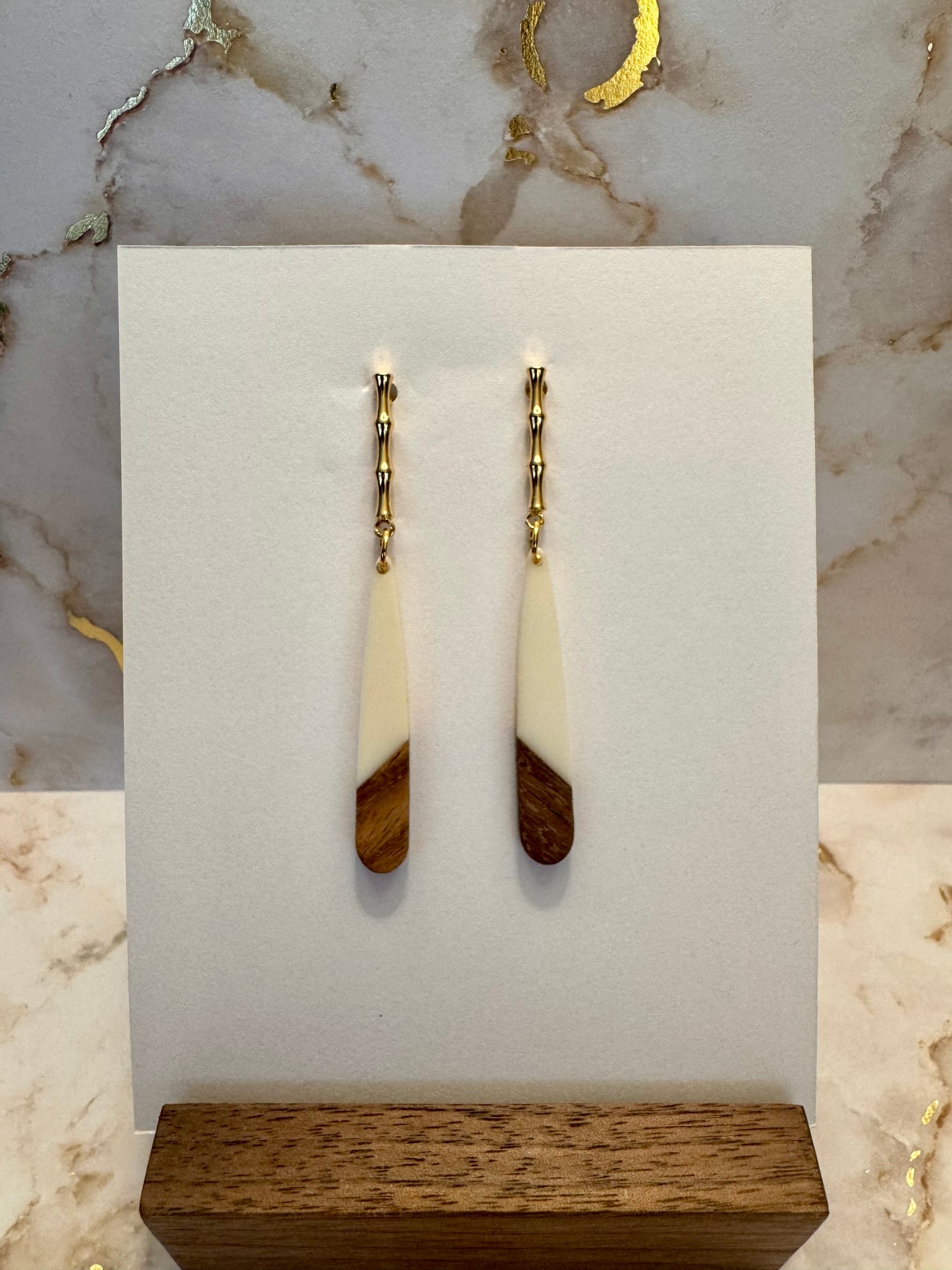 Wood & Resin Earring