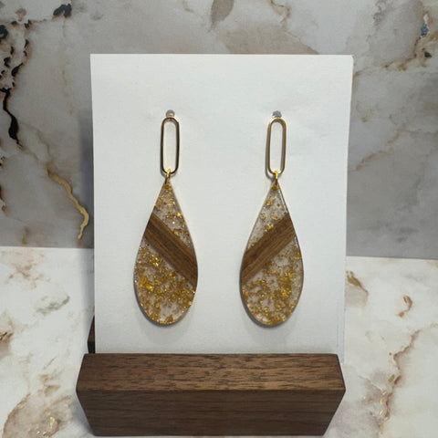 Wood & Resin Large Dangle