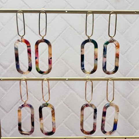 Resin Dangle Earrings