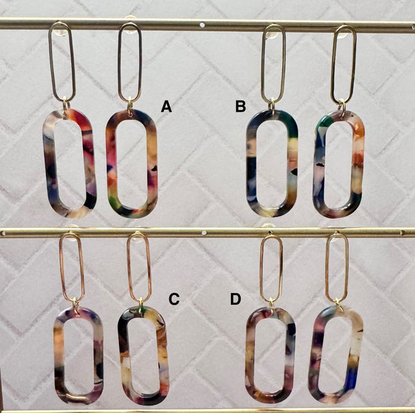 Resin Dangle Earrings
