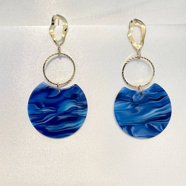 Waves of Blue Long Dangle